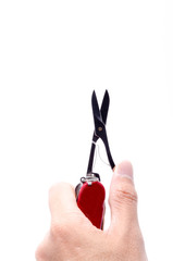 Red-Knife multi-tool, isolated on white background