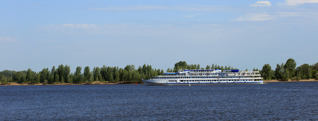 Passenger ship on the river