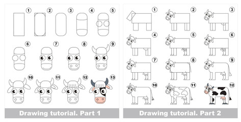 Drawing tutorial for preschool children.