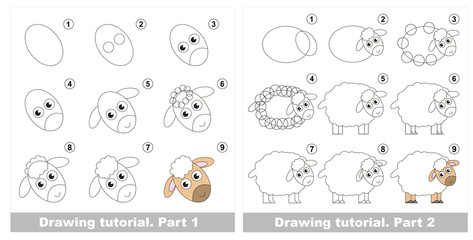 Drawing tutorial for preschool children.