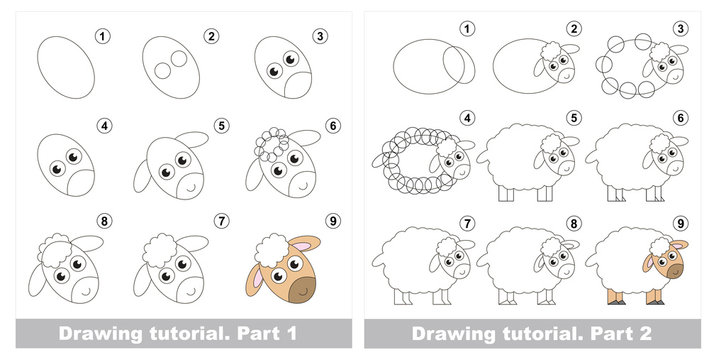 Drawing tutorial for preschool children.