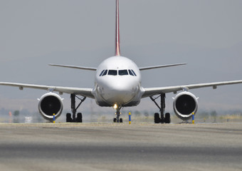 Fototapeta na wymiar Avión de transporte Airbus A319