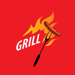 Barbecue party logo