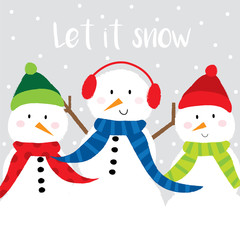 Let it snow dear snowman