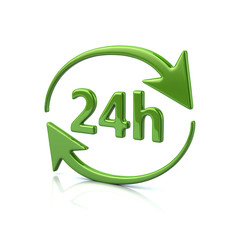 Green 24 hours icon