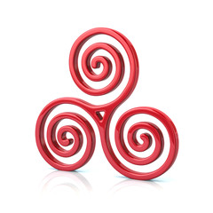 Red Triskele symbol