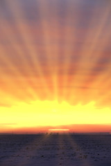 Obraz na płótnie Canvas scarlet sky at sunset