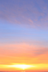 scarlet sky at sunset