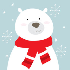 Polar bear and christmas