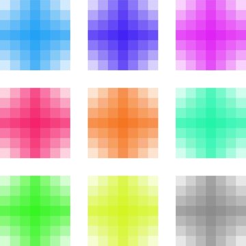 Hintergründe mit Pixeloptik in 9 Farben