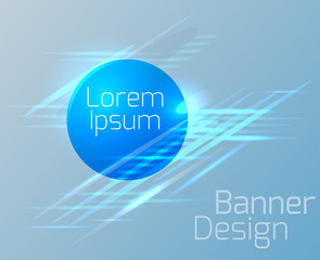 Geometric circular banner. Vector element for your creativity