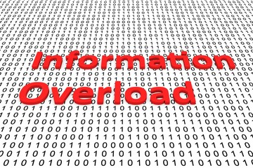 information overload in the form of binary code, 3D illustration