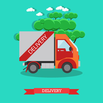 Delivery service vector illustration in flat style