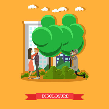 Disclosure concept vector illustration in flat style
