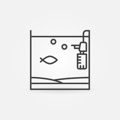 Aquarium with fish and filter icon
