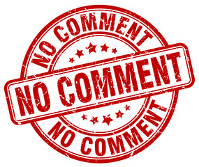 no comment red grunge stamp