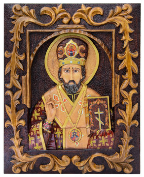 The image of Saint Nicholas on the iconostasis