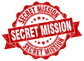 Obraz premium secret mission stamp. sign. seal