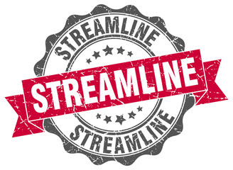 Obraz premium streamline stamp. sign. seal