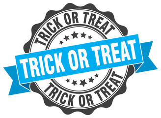 trick or treat stamp. sign. seal