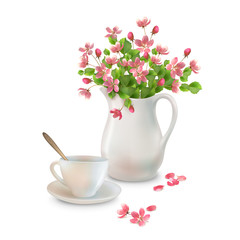 Spring Flowers in Jug