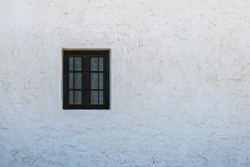 Fototapeta na wymiar white plaster walls of mediterranean style buildings