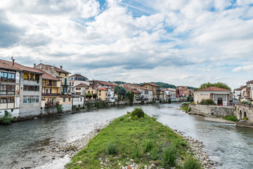 Obraz premium Old buildings in southern french city Saint-Girons