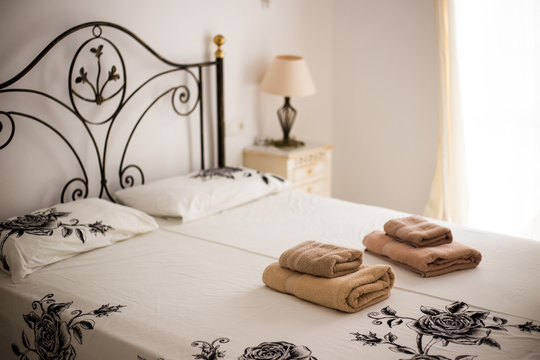 bedroom of a pleassant hotel