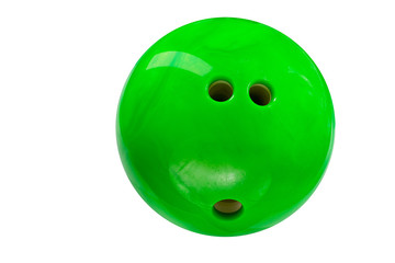 bowling ball green isolated on white background
