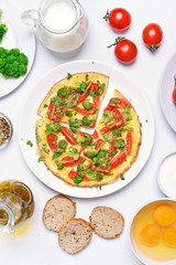 Breakfast with omelet