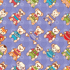 Child toy seamless pattern. Design element for postcard, banner, flyer