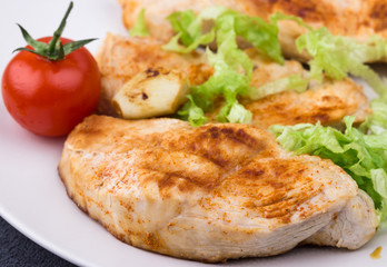 Grilled turkey closeup