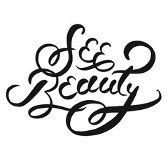 See beauty typographic Lettering Slogan