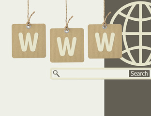 Internet online shopping and searching concept