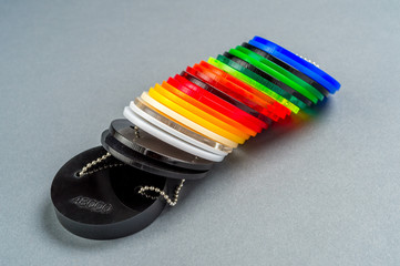 plastic color samples