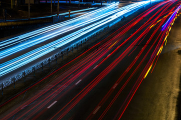 Obraz premium light passing cars