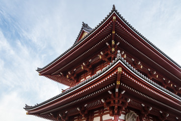 浅草　寺社の屋根と空２