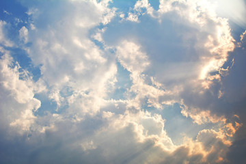 Fototapeta na wymiar Sky cloud and sunlight background