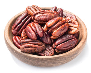 roasted walnuts in the bowl, (large depth of field, taken with tilt shift lens)