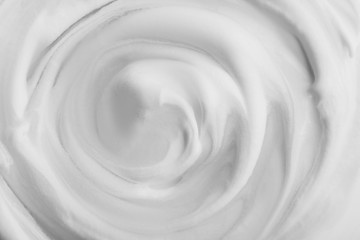 Tasty yogurt swirl, closeup