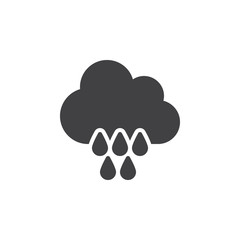 Fototapeta na wymiar Cloud, rain icon vector, filled flat sign, solid pictogram isolated on white. Symbol, logo illustration. Pixel perfect