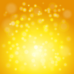 Golden festive background with bokeh. Vector image. Could be used for greetings cards design