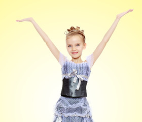 Beautiful little girl in Princess dress.