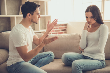 Couple at home