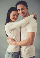 Naklejka premium Couple at home