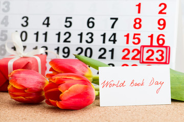 World Book Day April 23 on the calendar