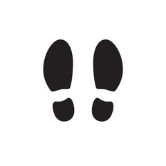 Footprint icon. Flat design. Abstract concept. Vector illustration.