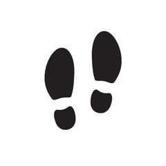 Footprint icon. Flat design. Abstract concept. Vector illustration.