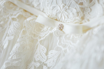 Obraz na płótnie Canvas wedding dress close up