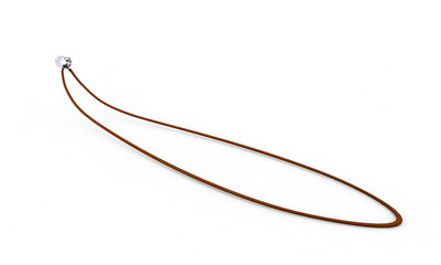 Chain in shape of circle. Isolated on white 3d render